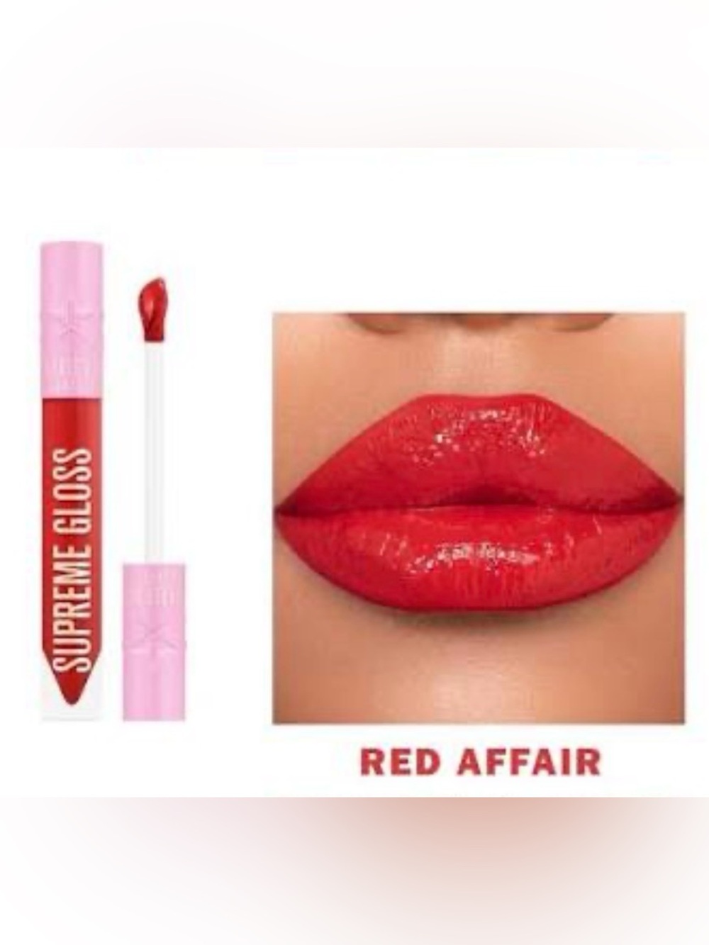 Jeffree Starr Supreme Gloss Red Affair - High-Shine Red Full Pigment